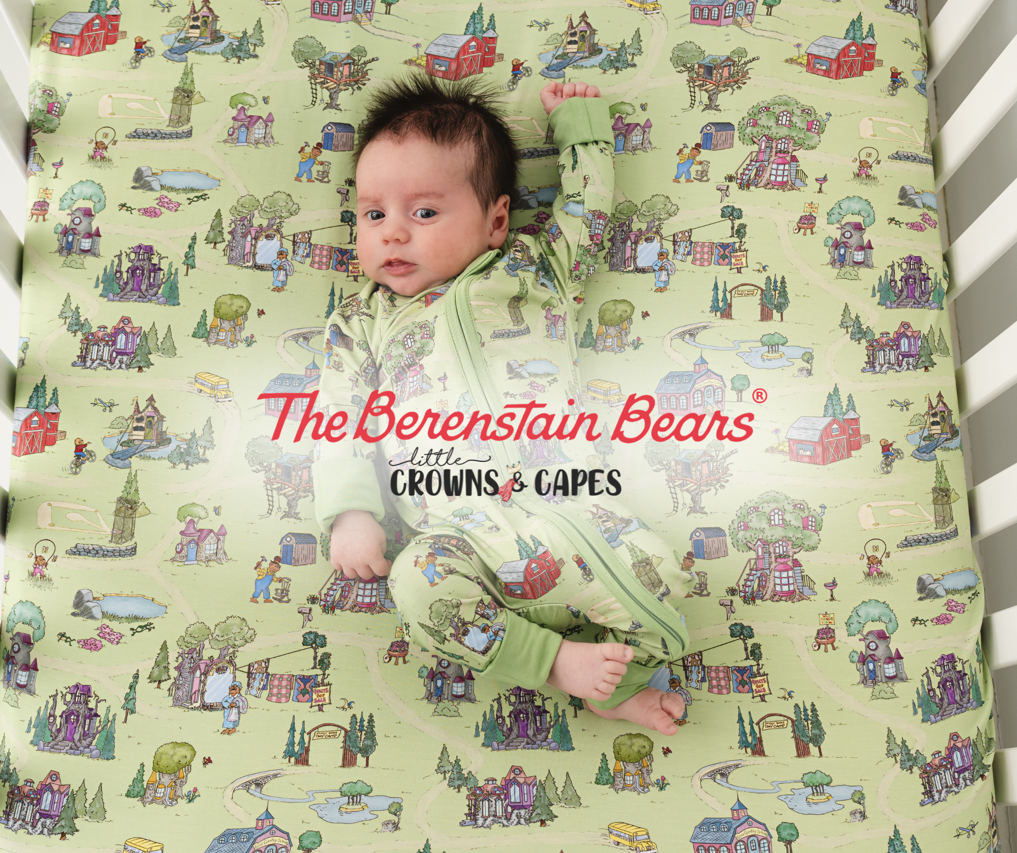 Berenstain Bears Bamboo Collection in collaboration with Little Crowns & Capes brand.