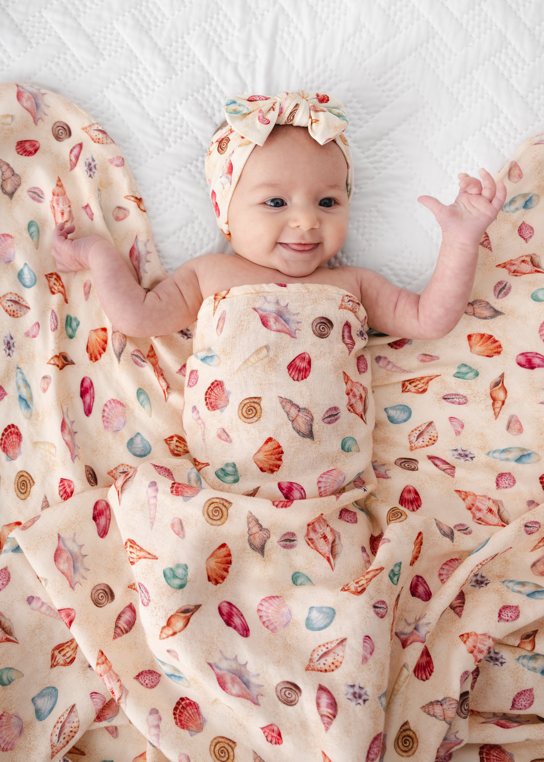 Sea Shells Baby Swaddle Blanket
