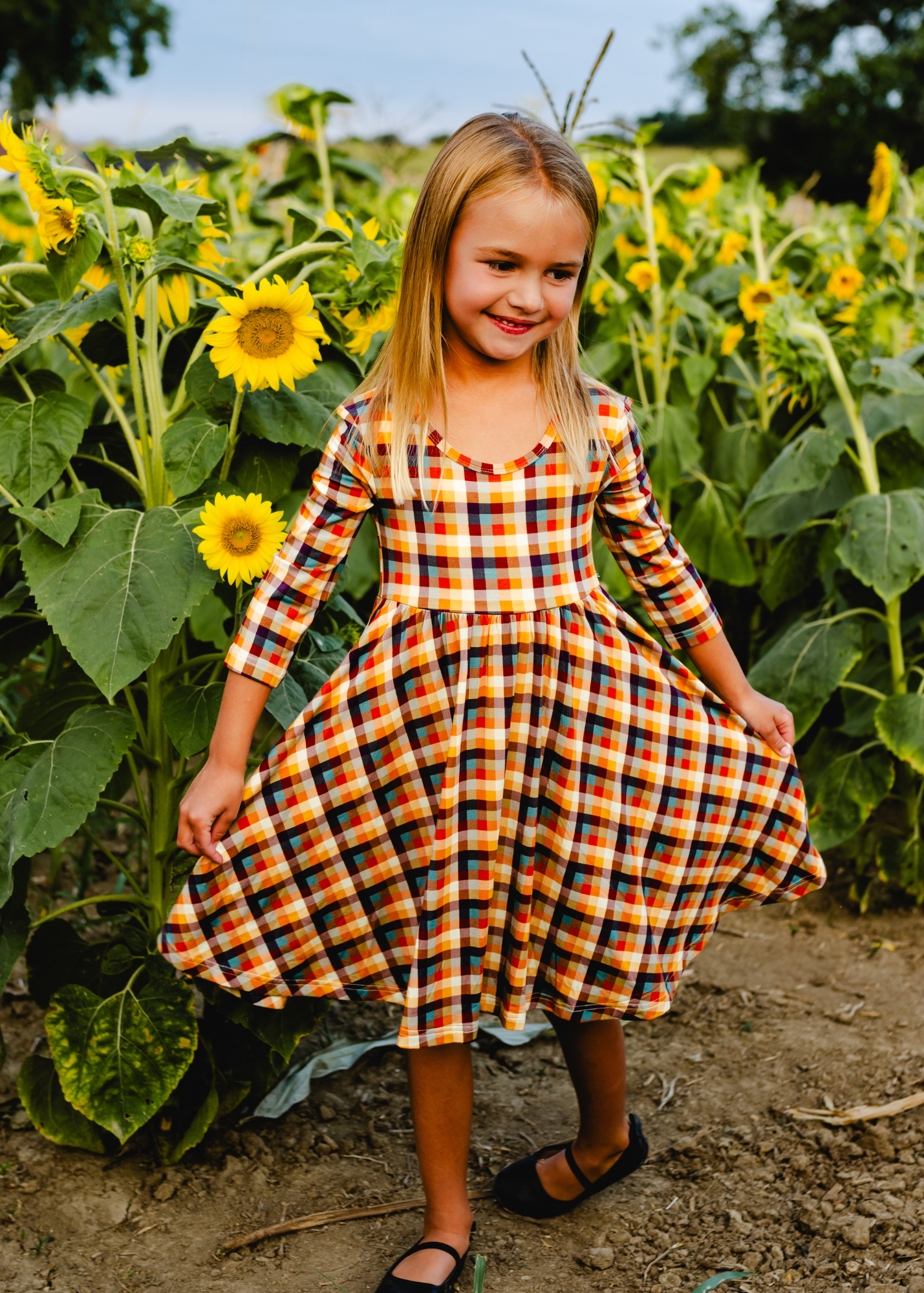 Shades of Fall Twirl Dress