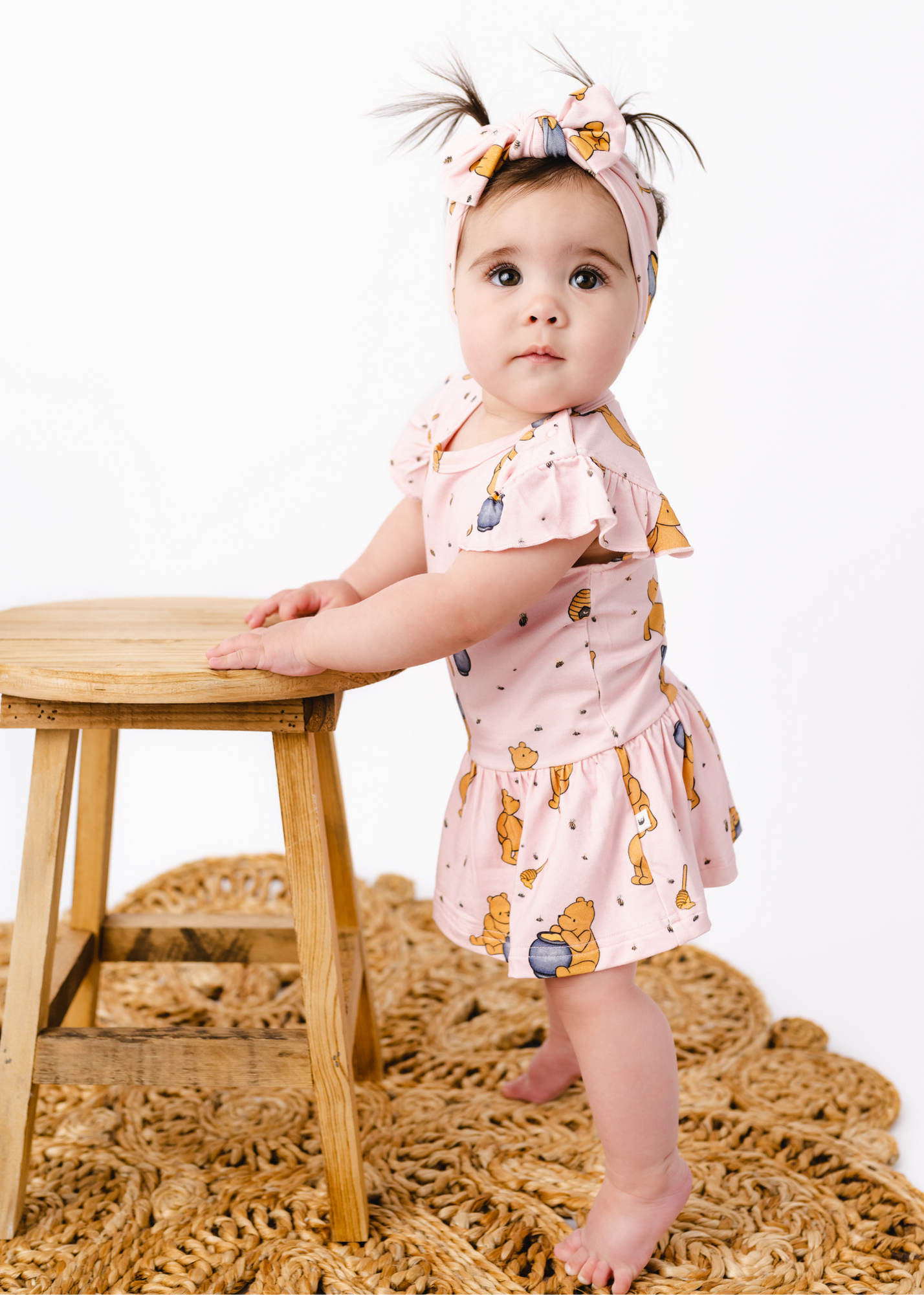 Hunny Pot Pink Baby Flutter Dress