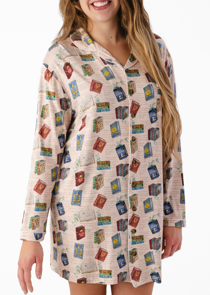 Classic Books Women's Long Sleeve Nightgown