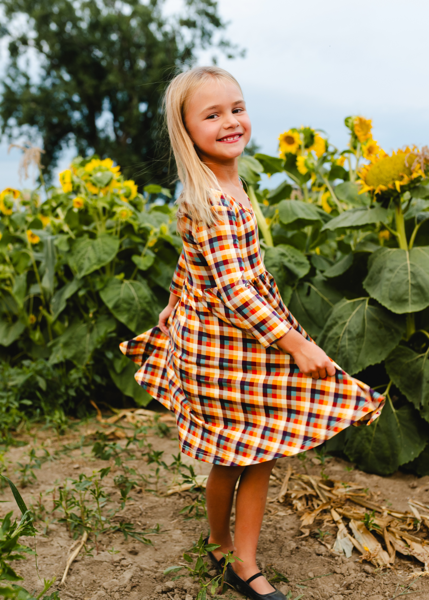 Shades of Fall Twirl Dress