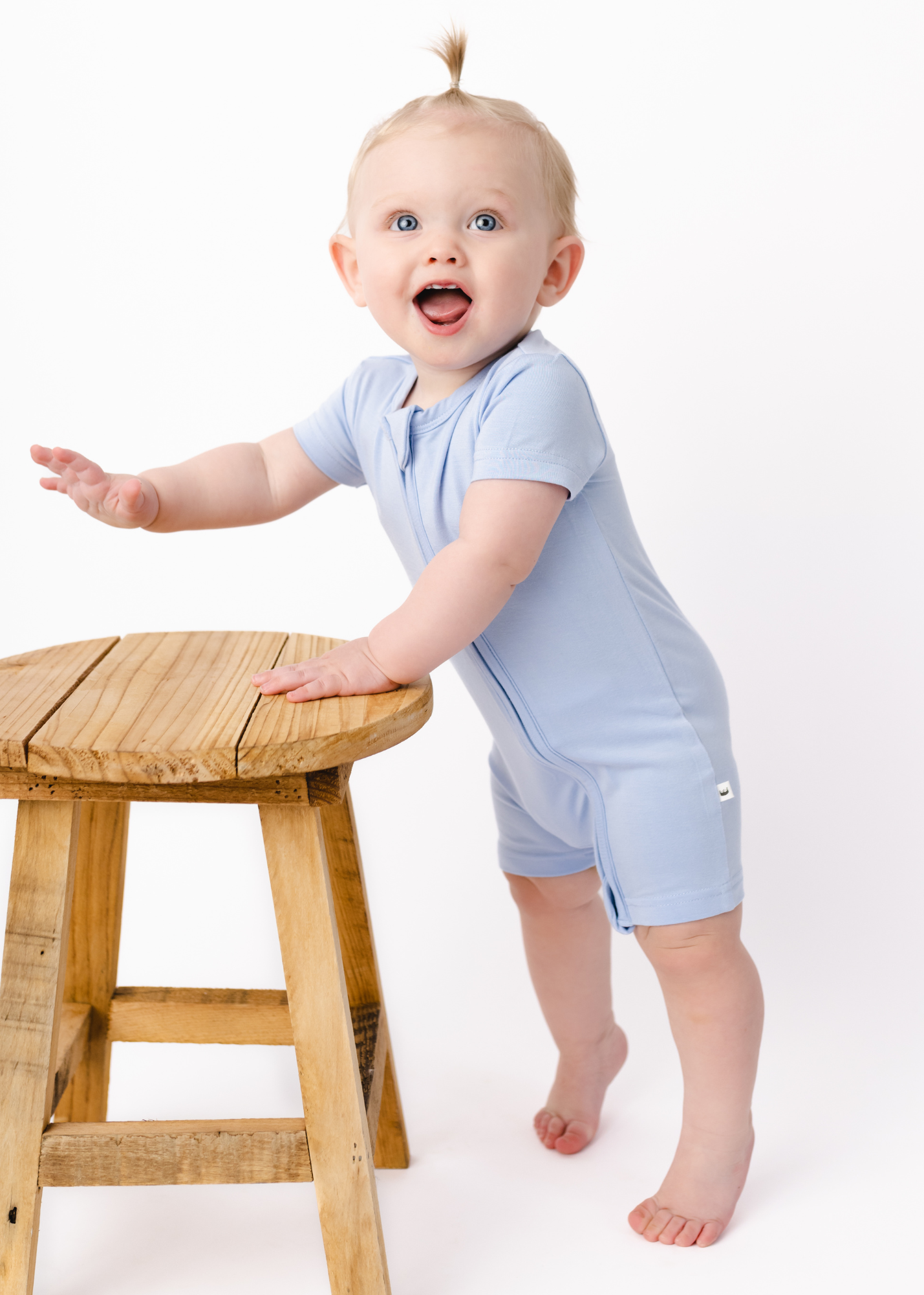 Periwinkle Blue Shortie Romper
