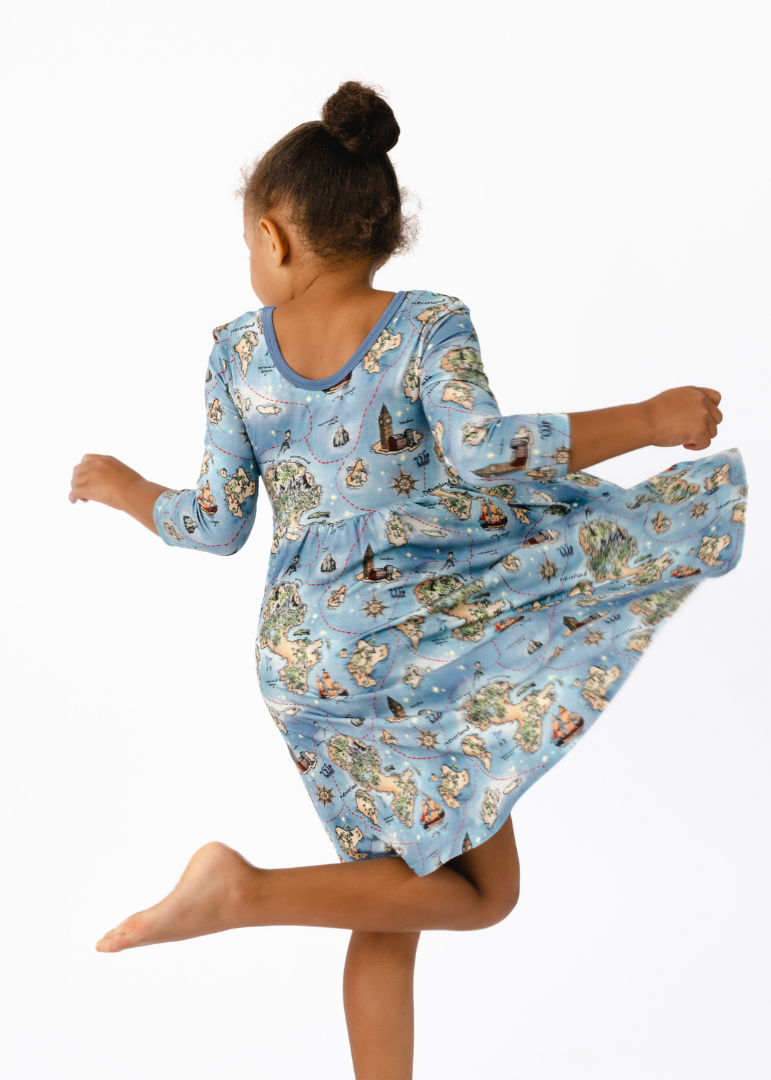 Neverland Map Twirl Dress (LS)