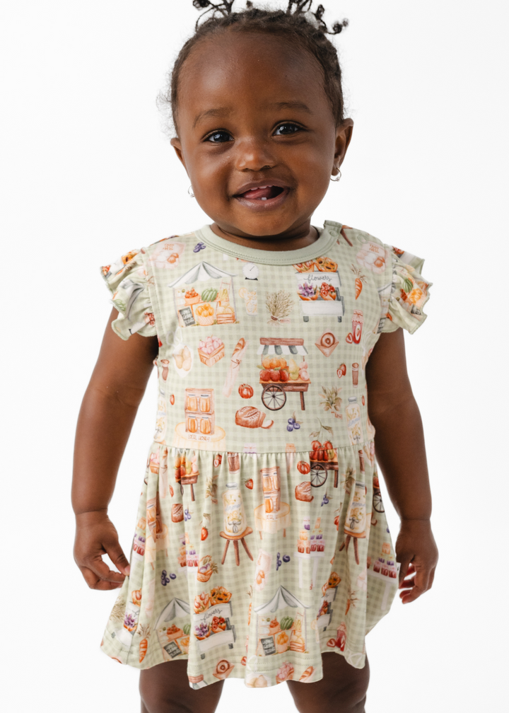 Farmer's Market Baby Flutter Dress