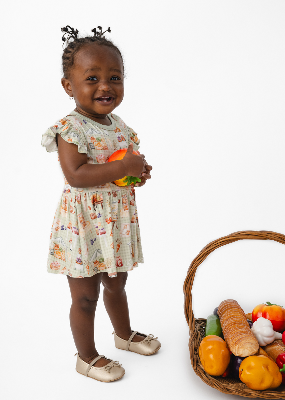 Farmer's Market Baby Flutter Dress