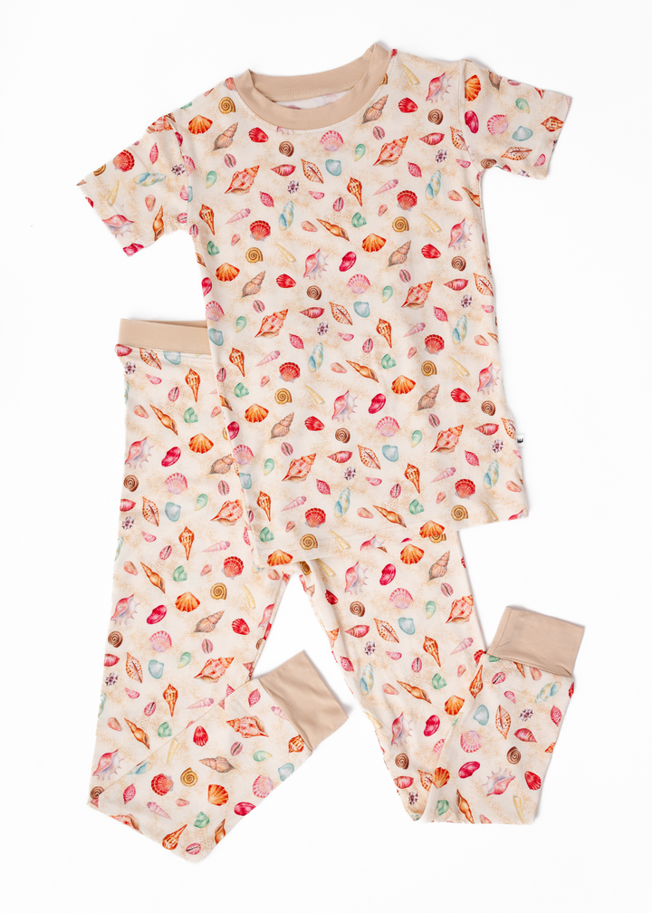Sea Shells Short Sleeve Bamboo Pajama Set