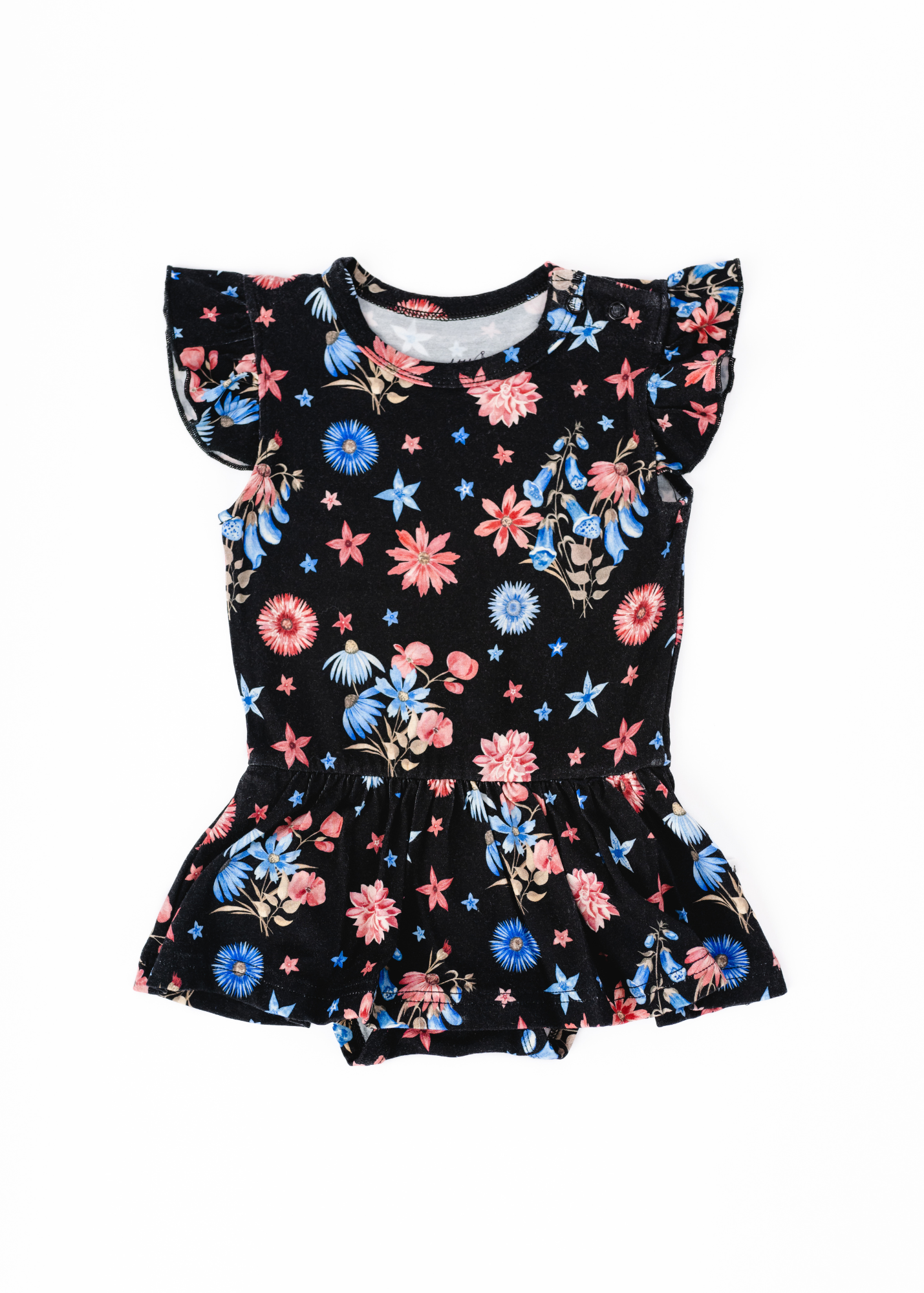 Firework Flowers Baby Flutter Dress