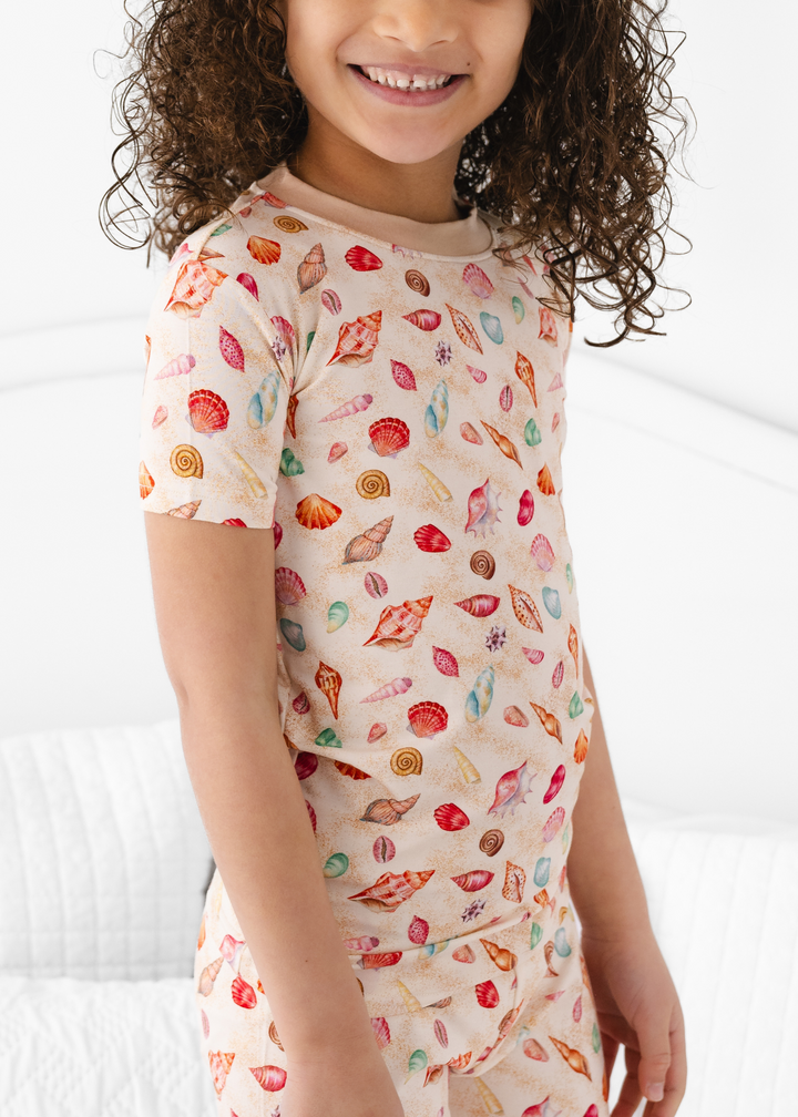 Sea Shells Short Sleeve Bamboo Pajama Set