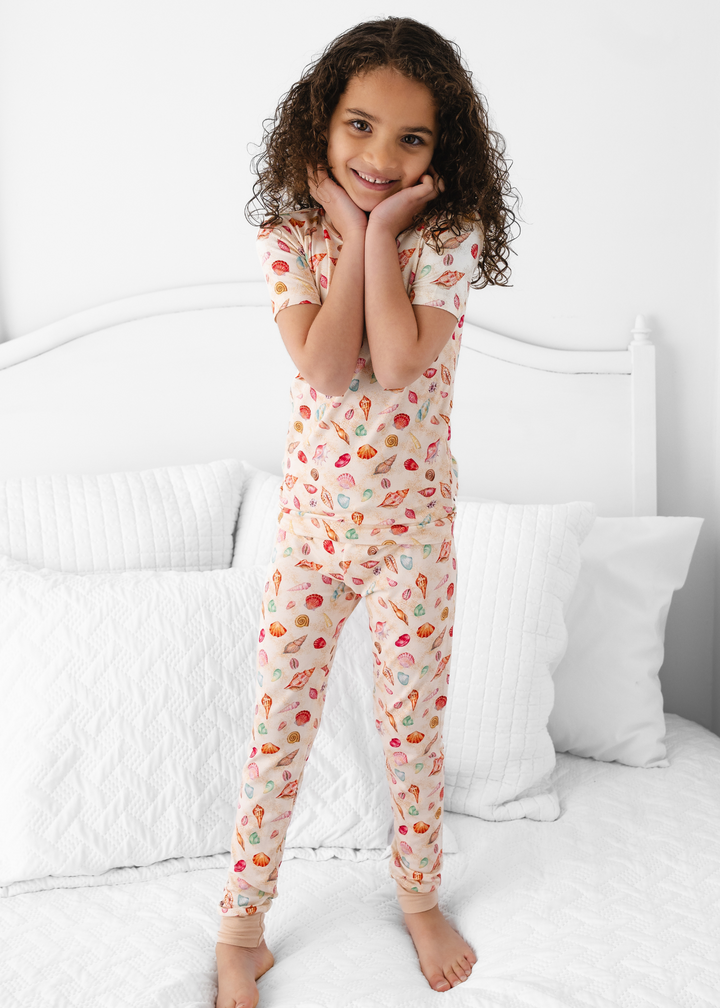 Sea Shells Short Sleeve Bamboo Pajama Set
