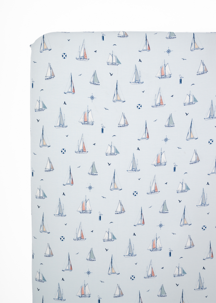 Sailboats Bamboo Crib Sheet