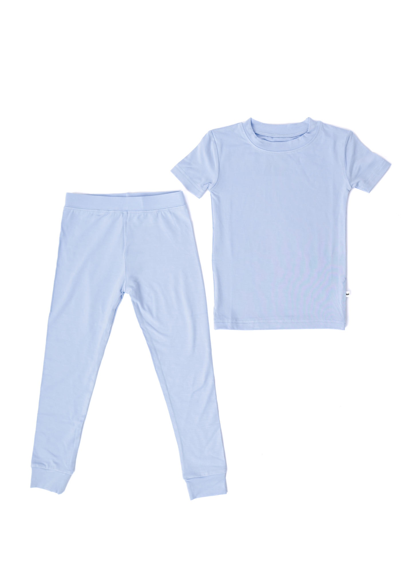 Simple Solid Short Sleeve Jammies in Periwinkle