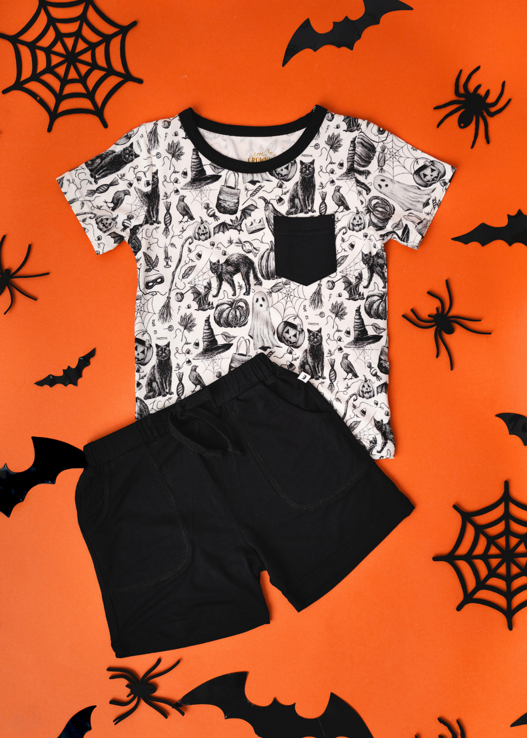 Bats & Cats Pocket Tee & Short Sets