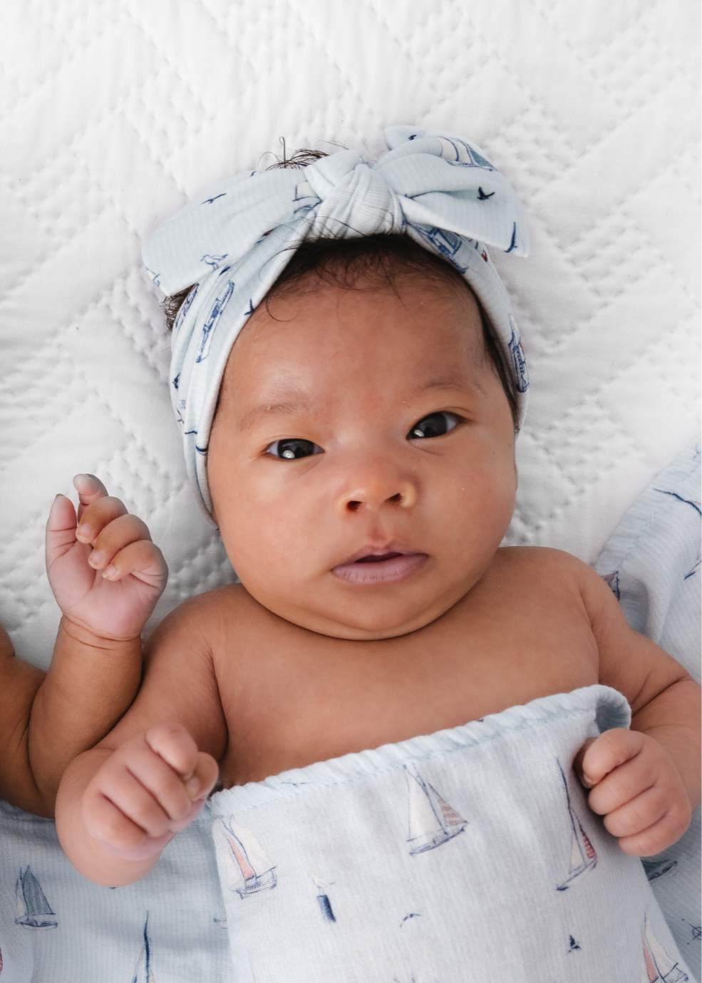 Sailboats Swaddle Blanket