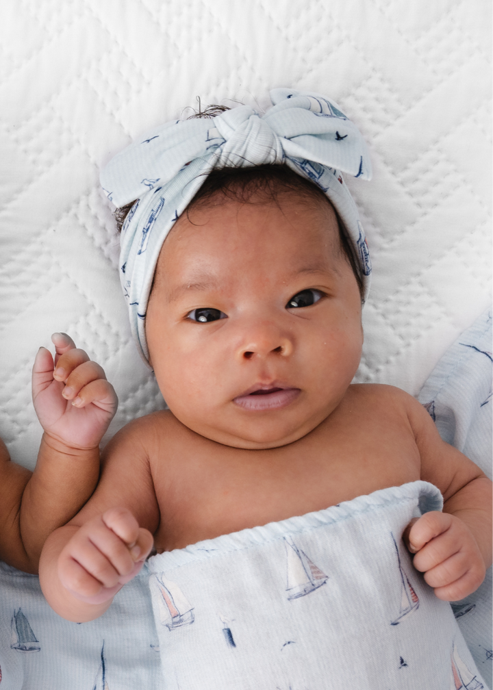 Sailboats Swaddle Blanket