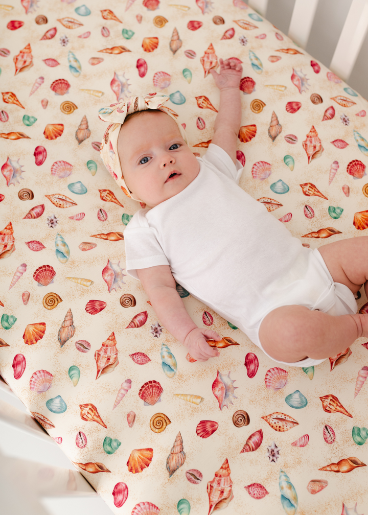 Sea Shells Bamboo Crib Sheet