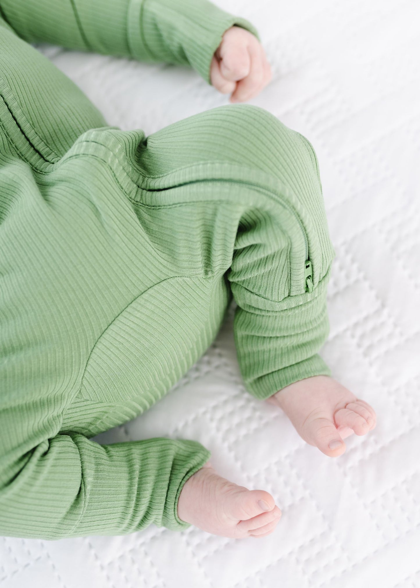 Pistachio Ribbed Bamboo Sleeper