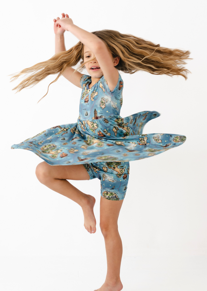 Neverland Map Bamboo Twirl Dress