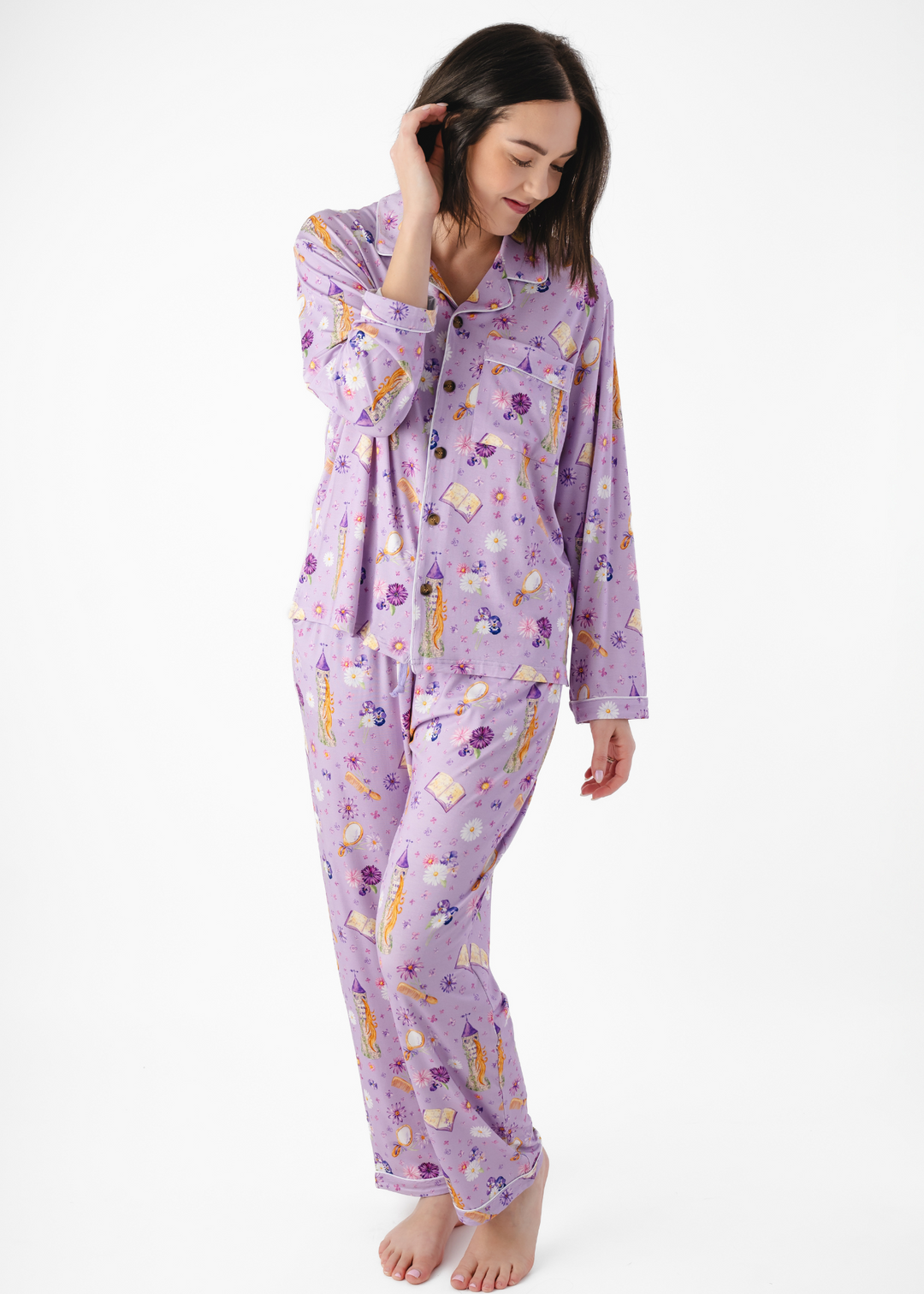 Rapunzel Adult Bamboo Formal Pajama Lounge Set