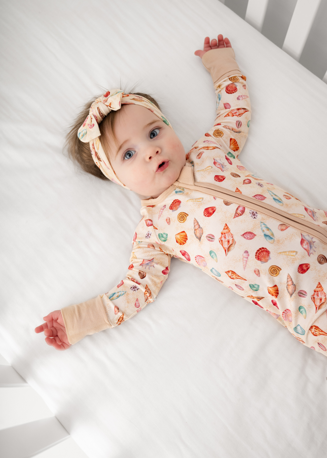 Sea Shells Bamboo Zippered Sleeper