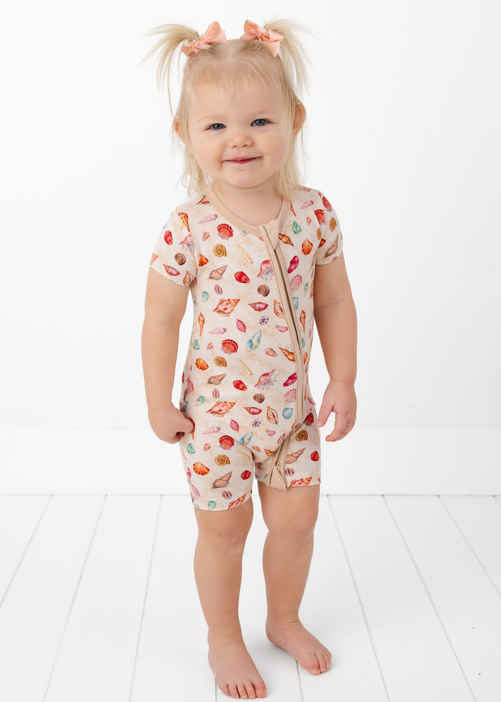 Sea Shells Bamboo Shortie Romper