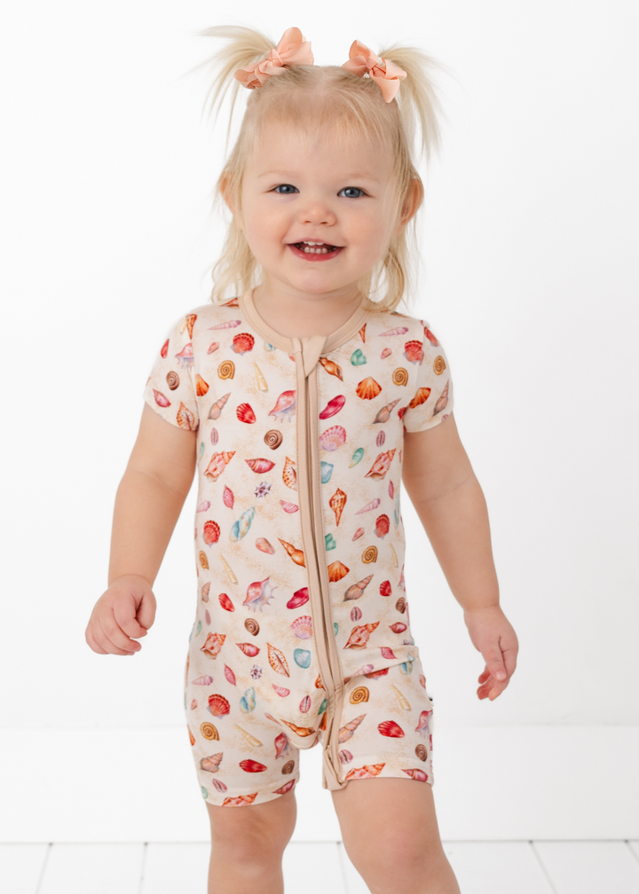 Sea Shells Bamboo Shortie Romper