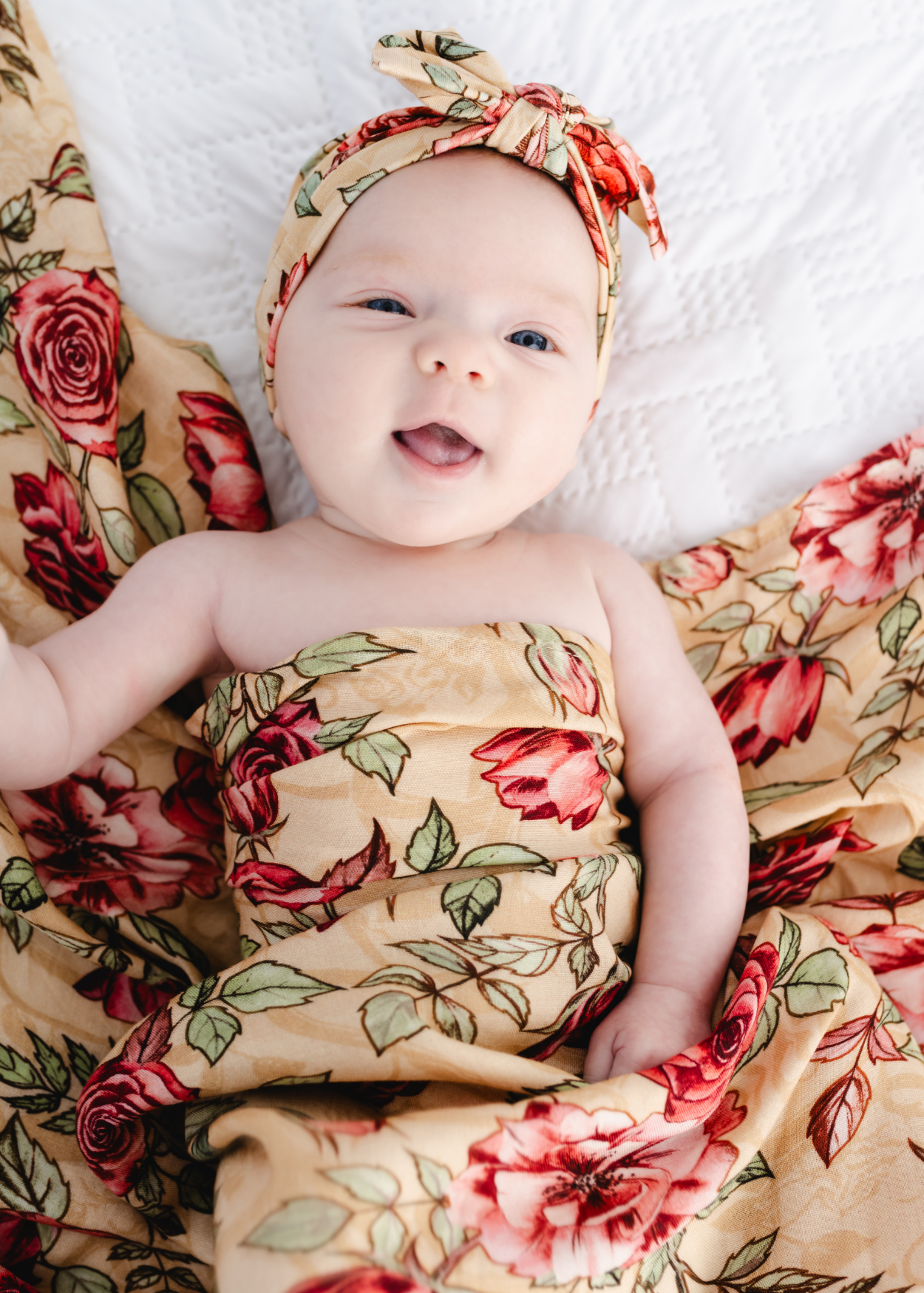 Vintage Rose Swaddle Blanket