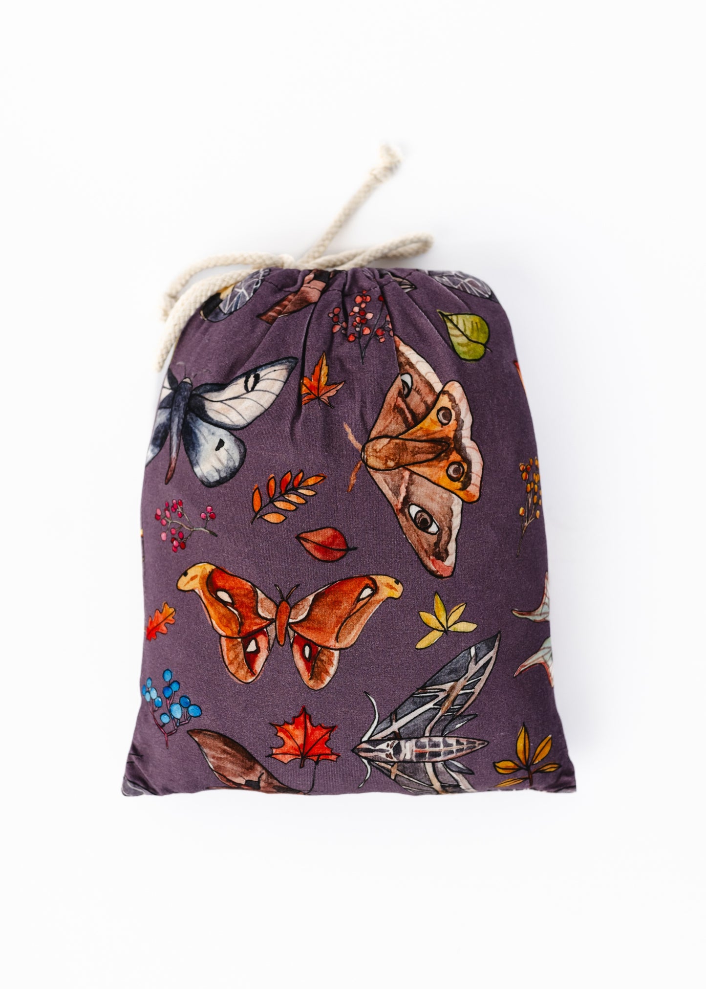 The Moths Plum Crib Sheet