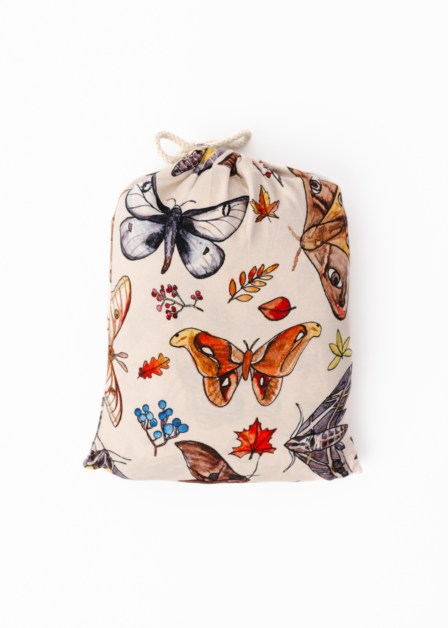 The Moths Cream Crib Sheet