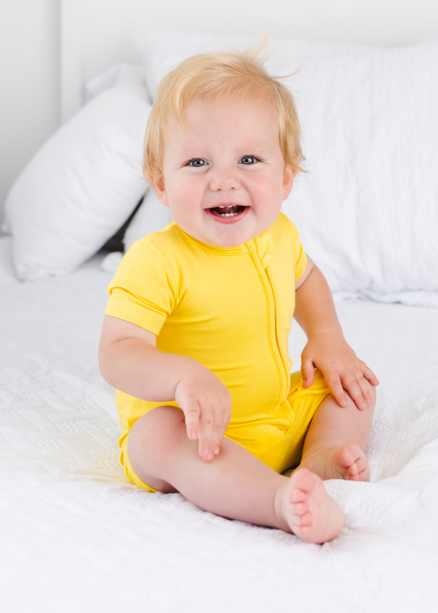 Sunshine Yellow Shortie Romper