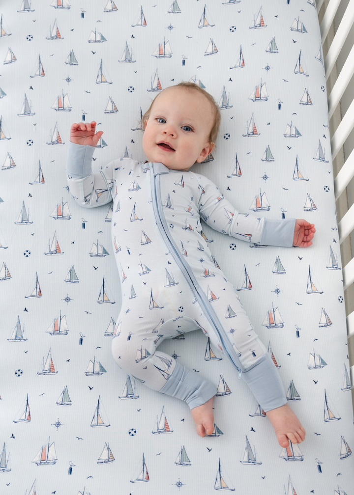 Sailboats Bamboo Zippered Sleeper