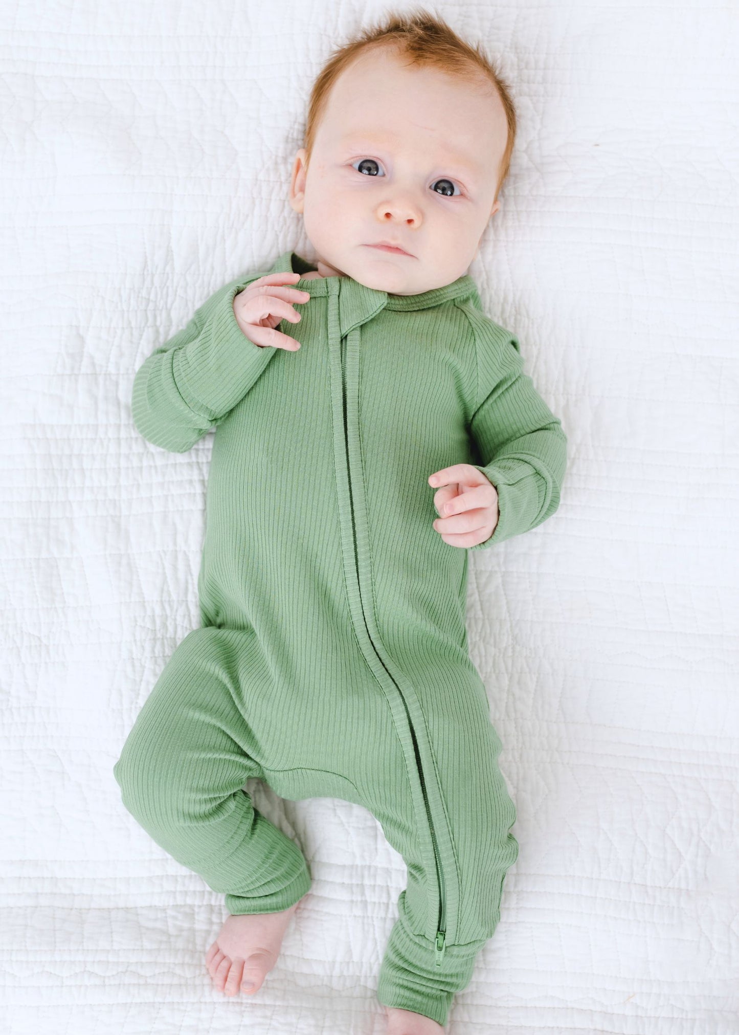 Pistachio Ribbed Bamboo Sleeper