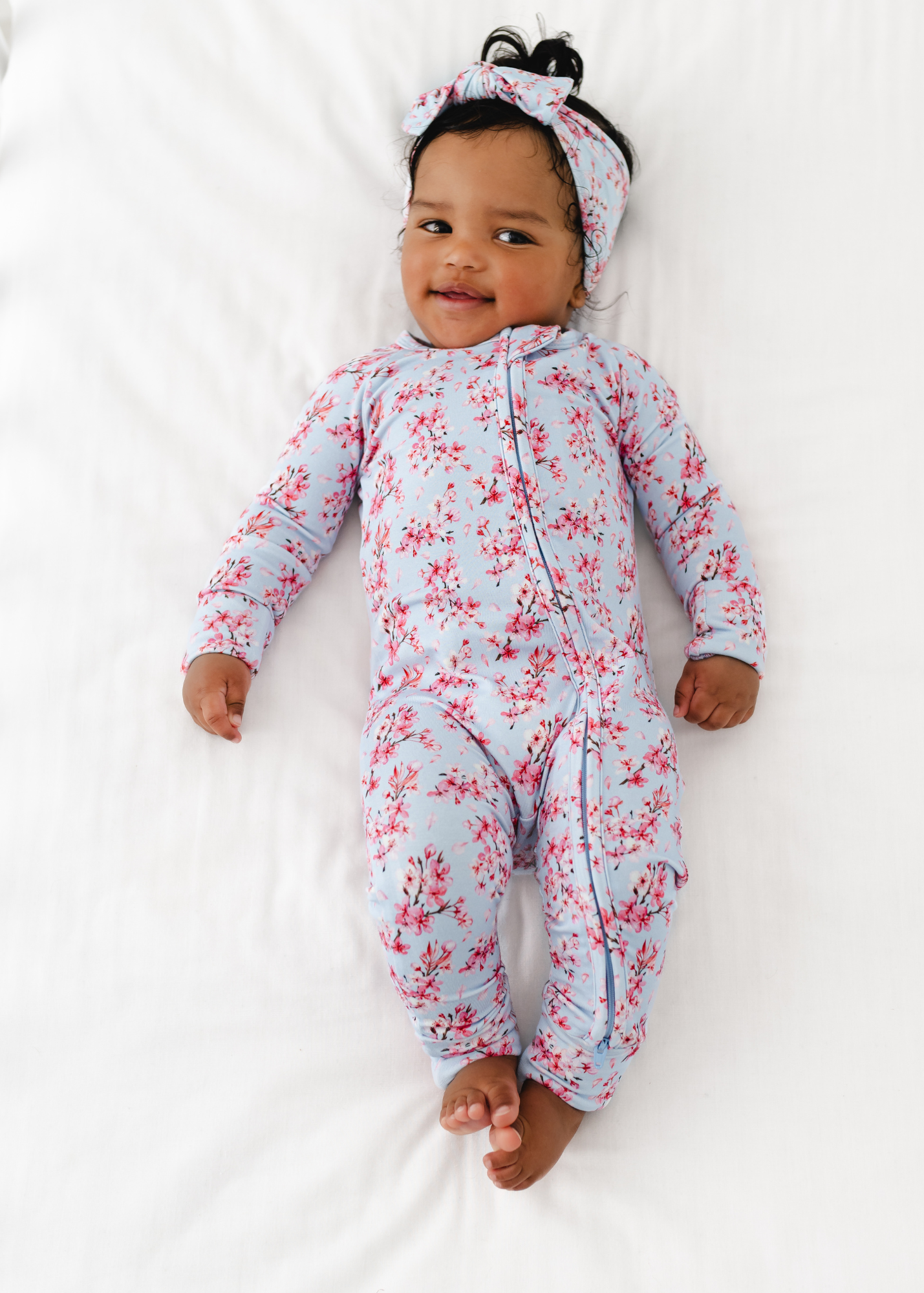 Cherry Blossom Bamboo Sleeper – Little Crowns & Capes