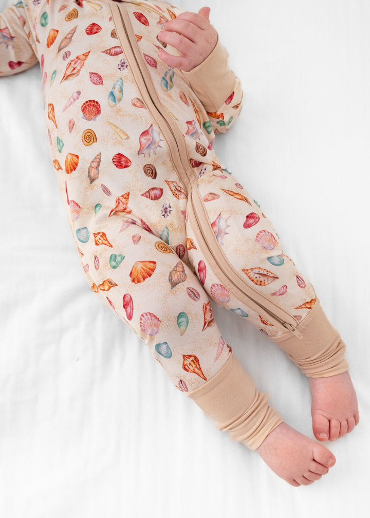 Sea Shells Bamboo Zippered Sleeper