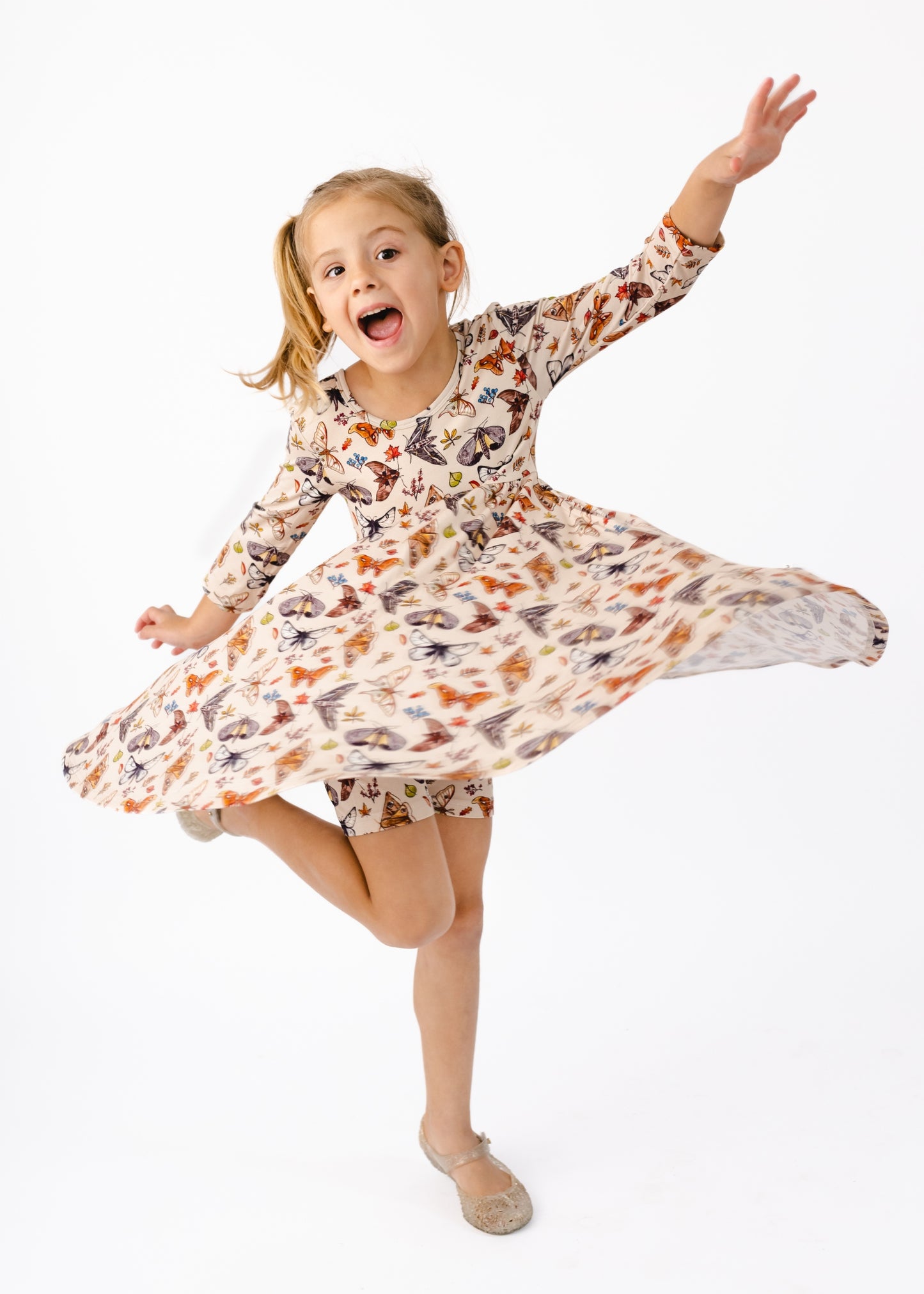 The Moths Cream Twirl Dress