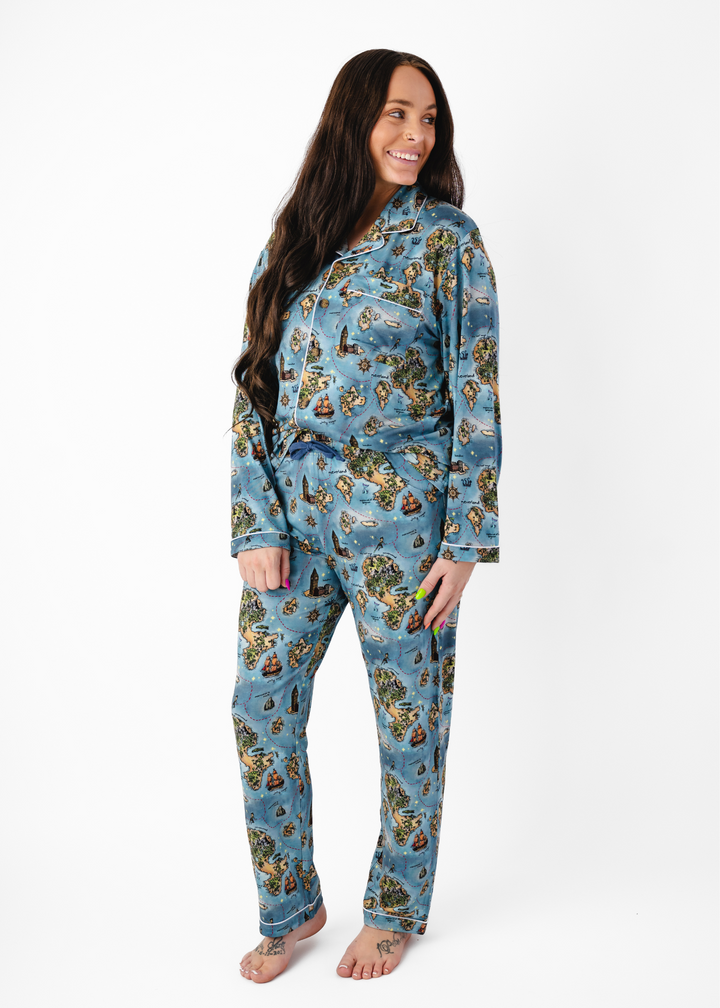 Neverland Adult Bamboo Formal Pajama Lounge Set