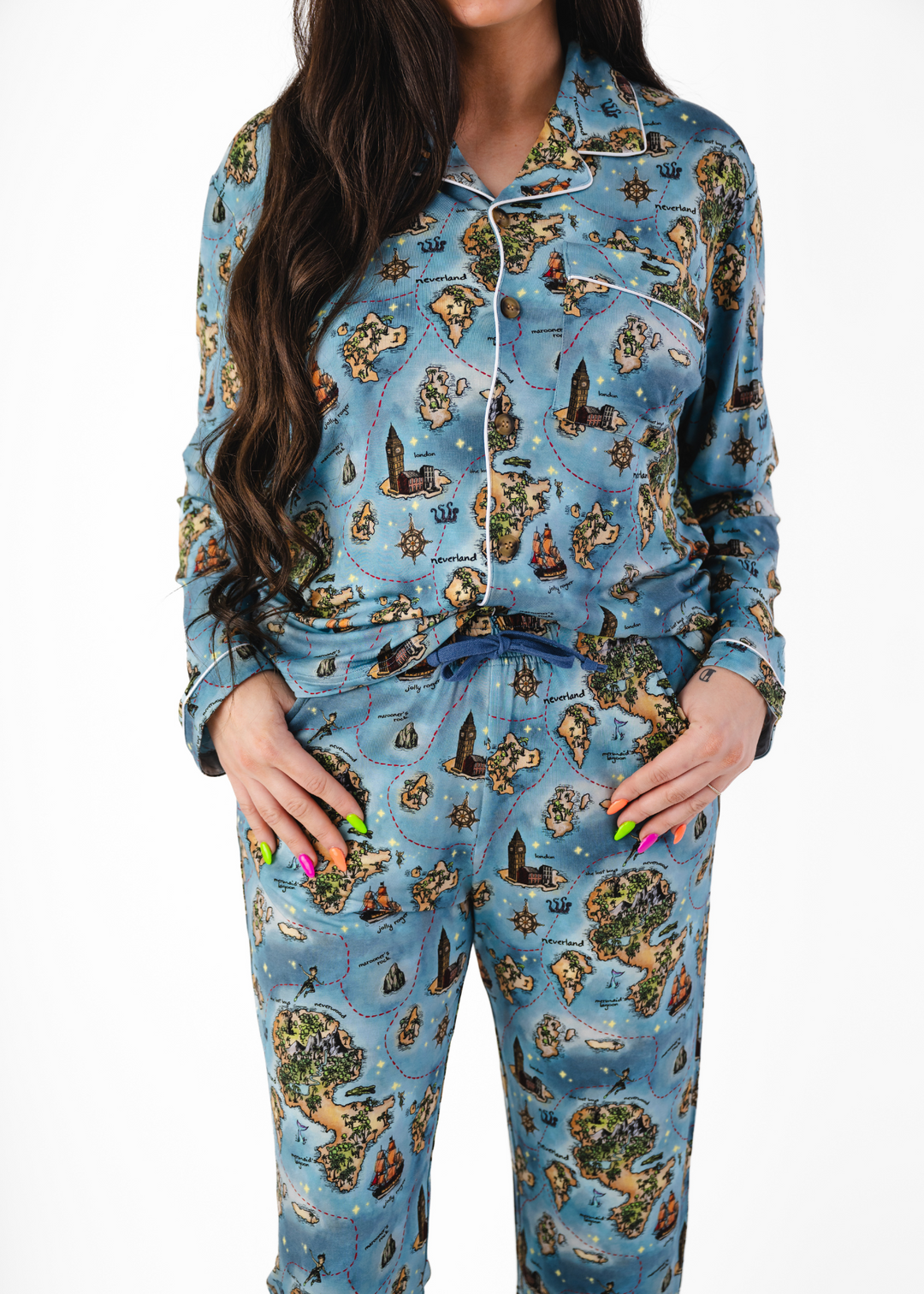 Neverland Adult Bamboo Formal Pajama Lounge Set