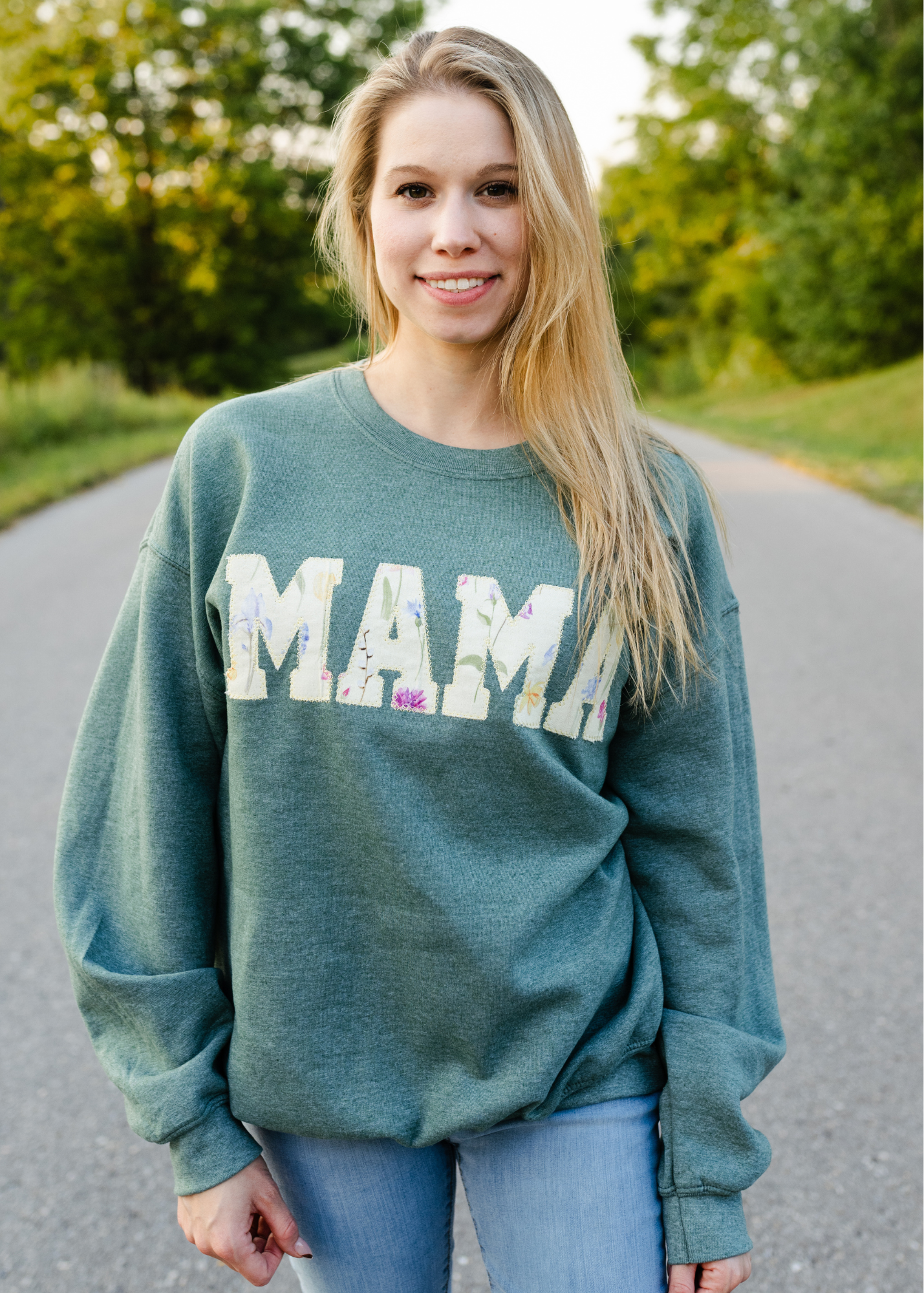 MAMA Crewneck Sweatshirts - Beautiful Blooms