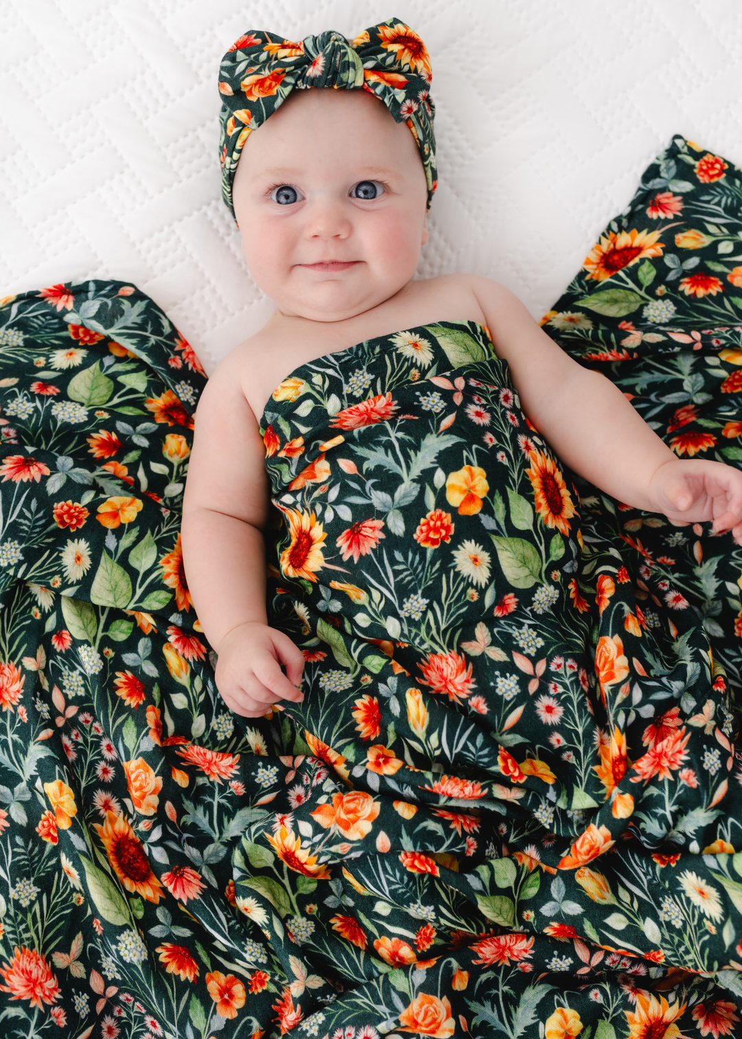 Flower Field Swaddle Blanket