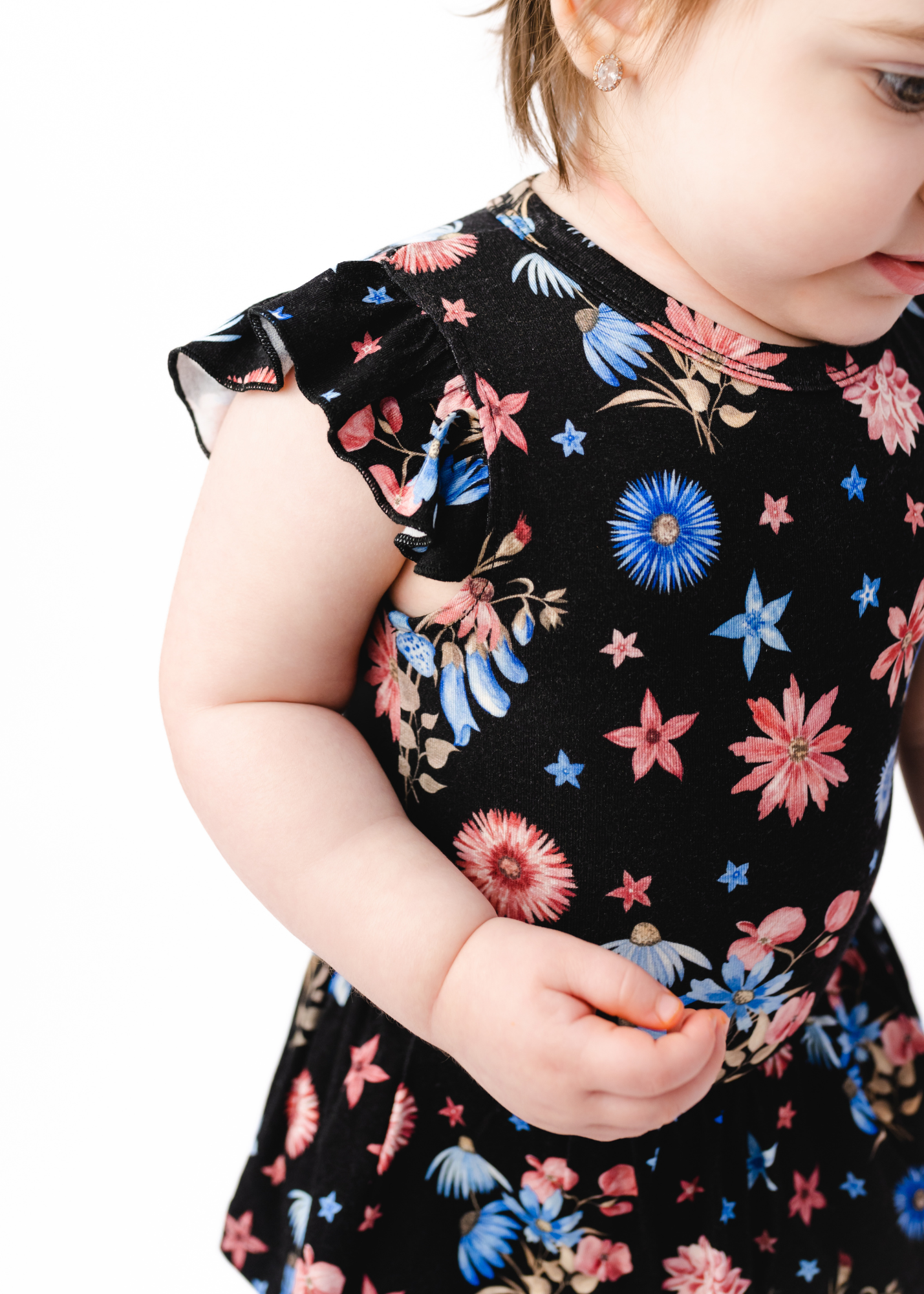 Firework Flowers Baby Flutter Dress
