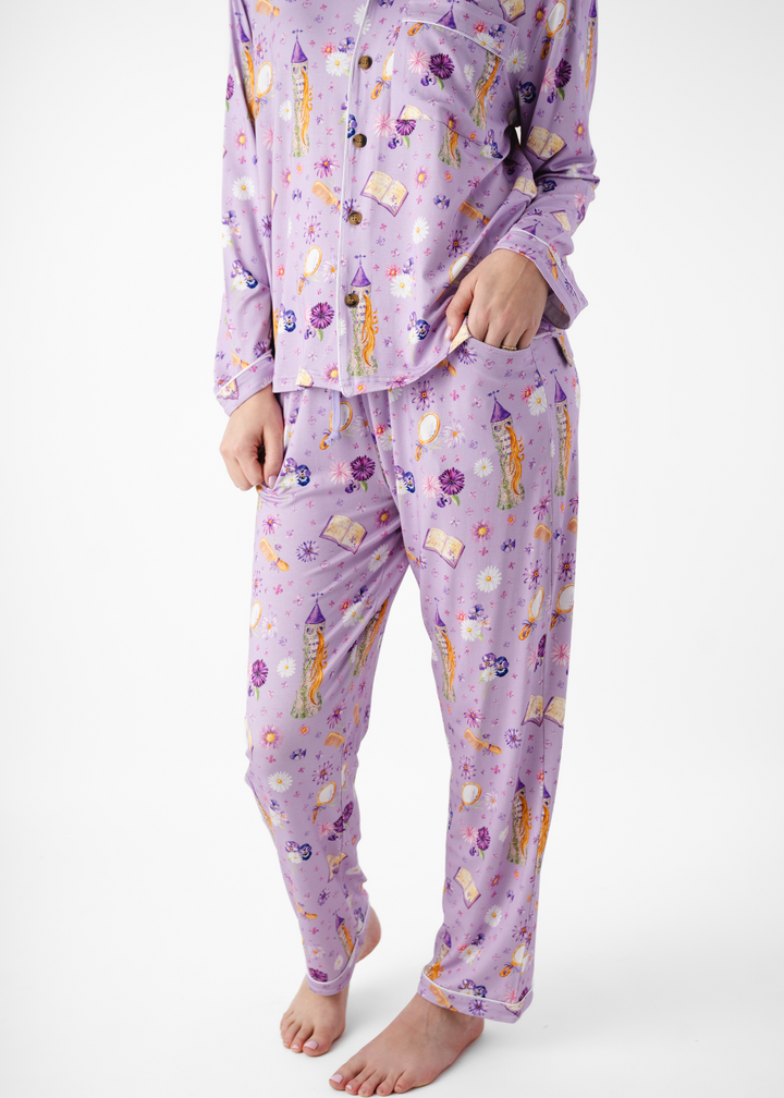 Rapunzel Adult Bamboo Formal Pajama Lounge Set