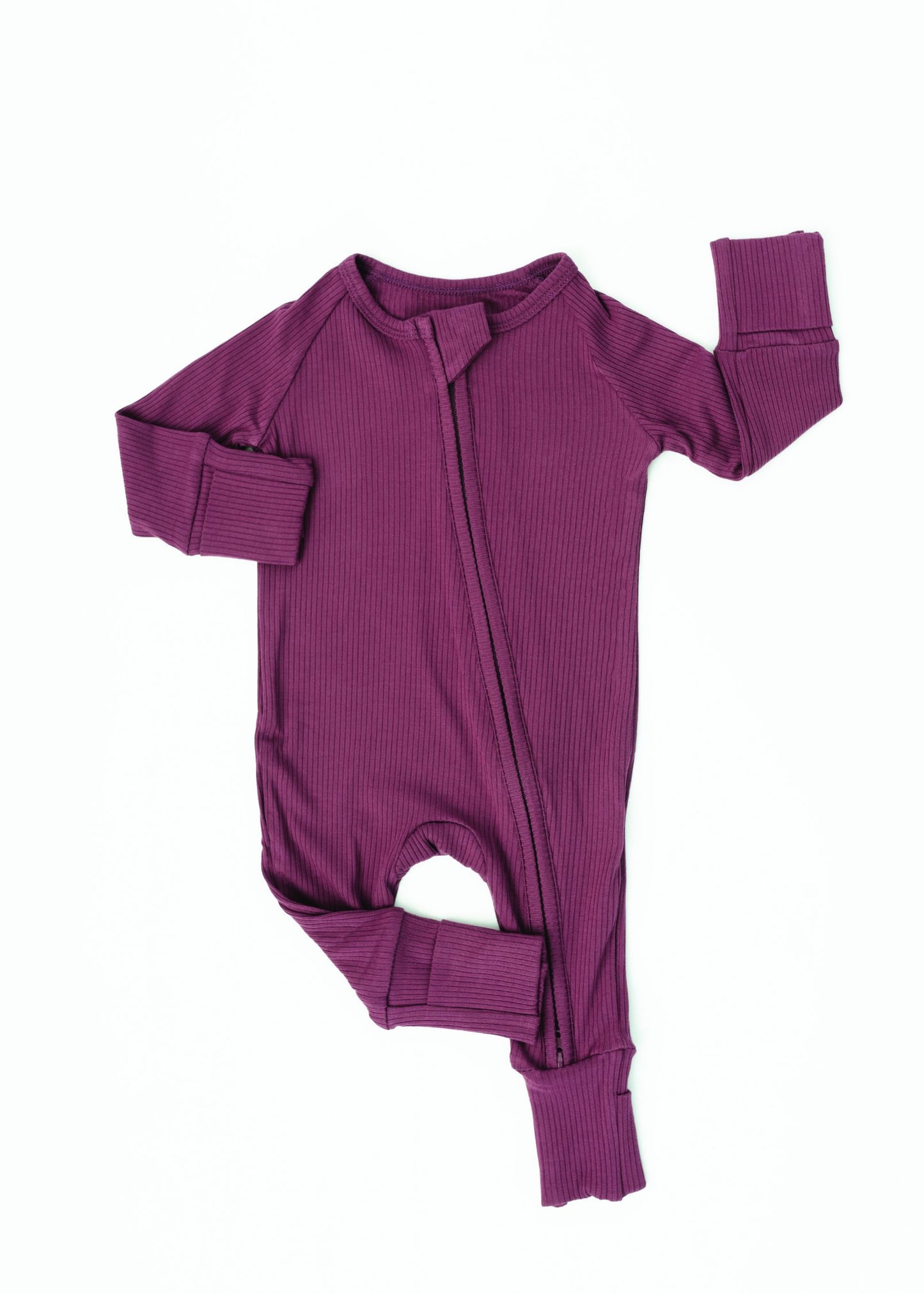 Plum Ribbed Bamboo Sleeper