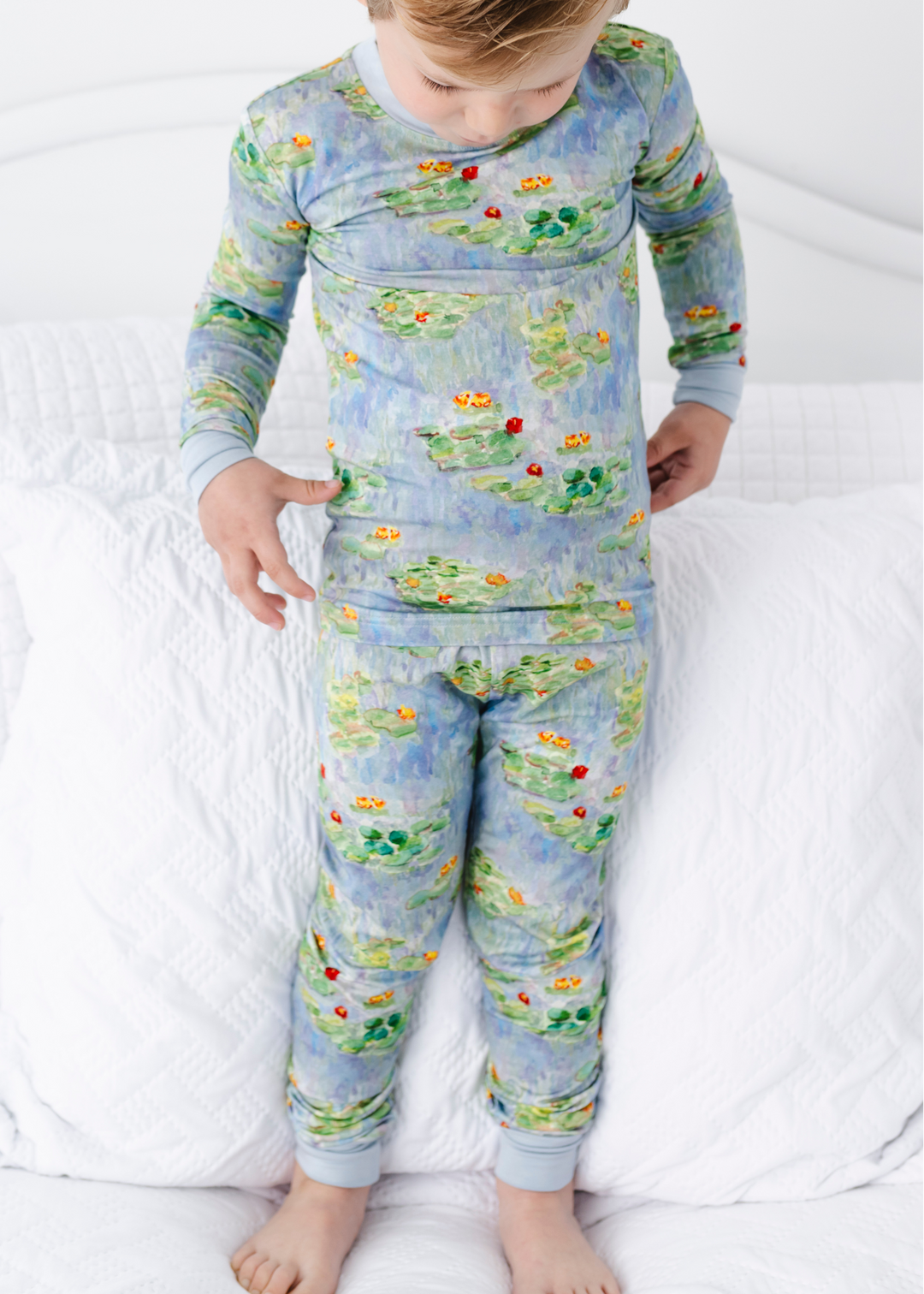 Water Lilies Bamboo Pajama Set