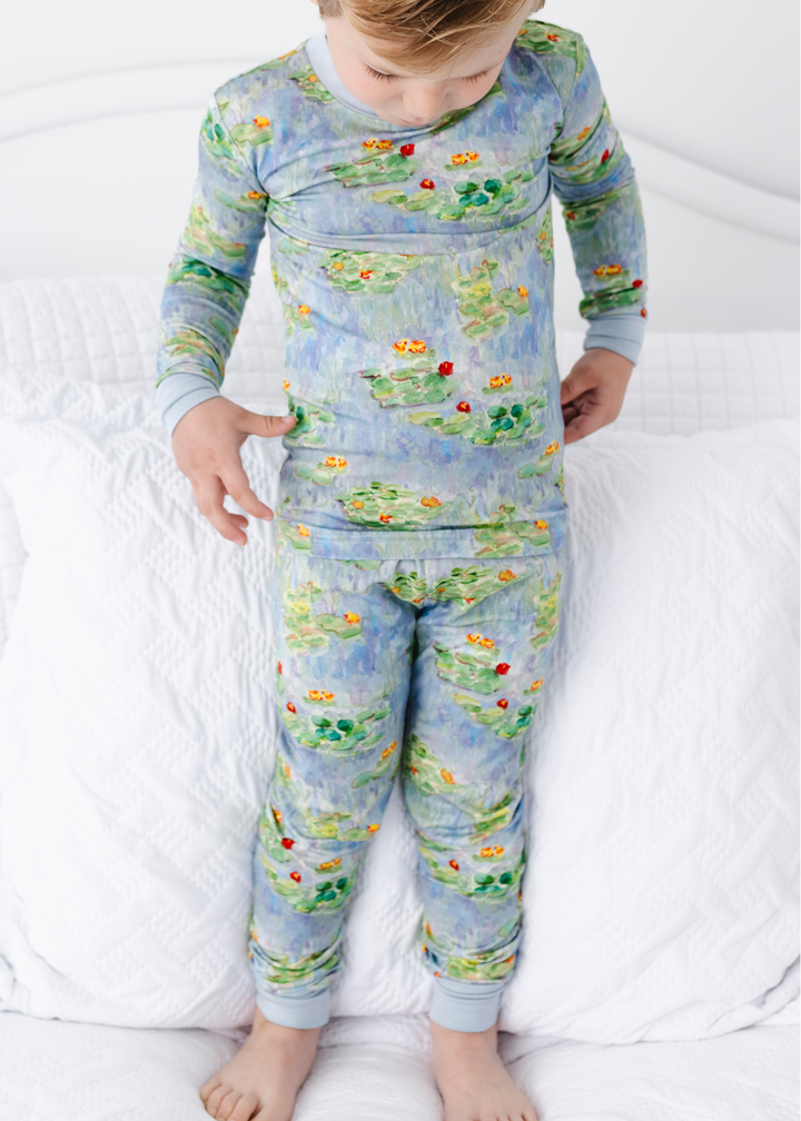 Water Lilies Bamboo Pajama Set