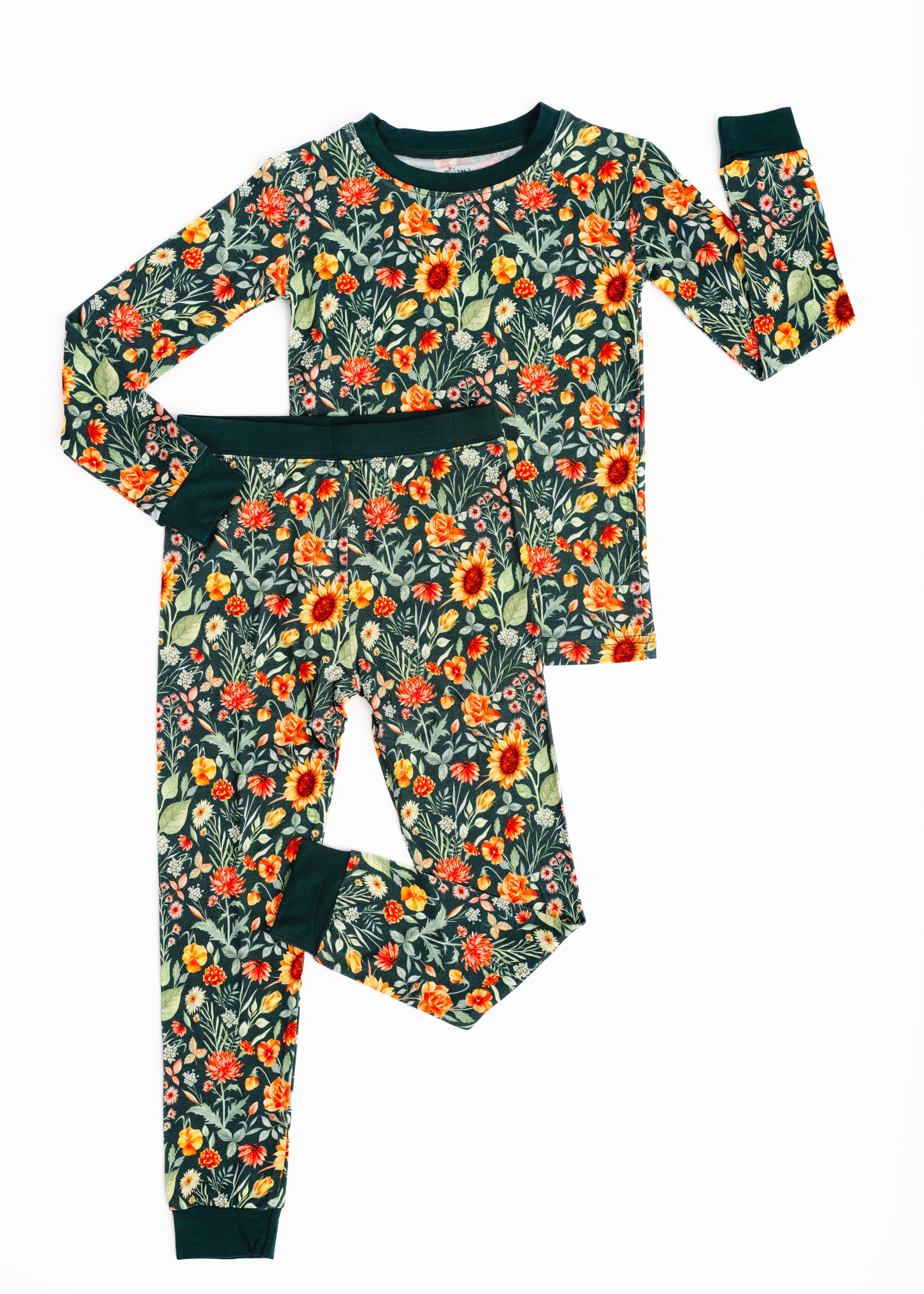 Flower Field Bamboo Pajama Set – Little Crowns & Capes