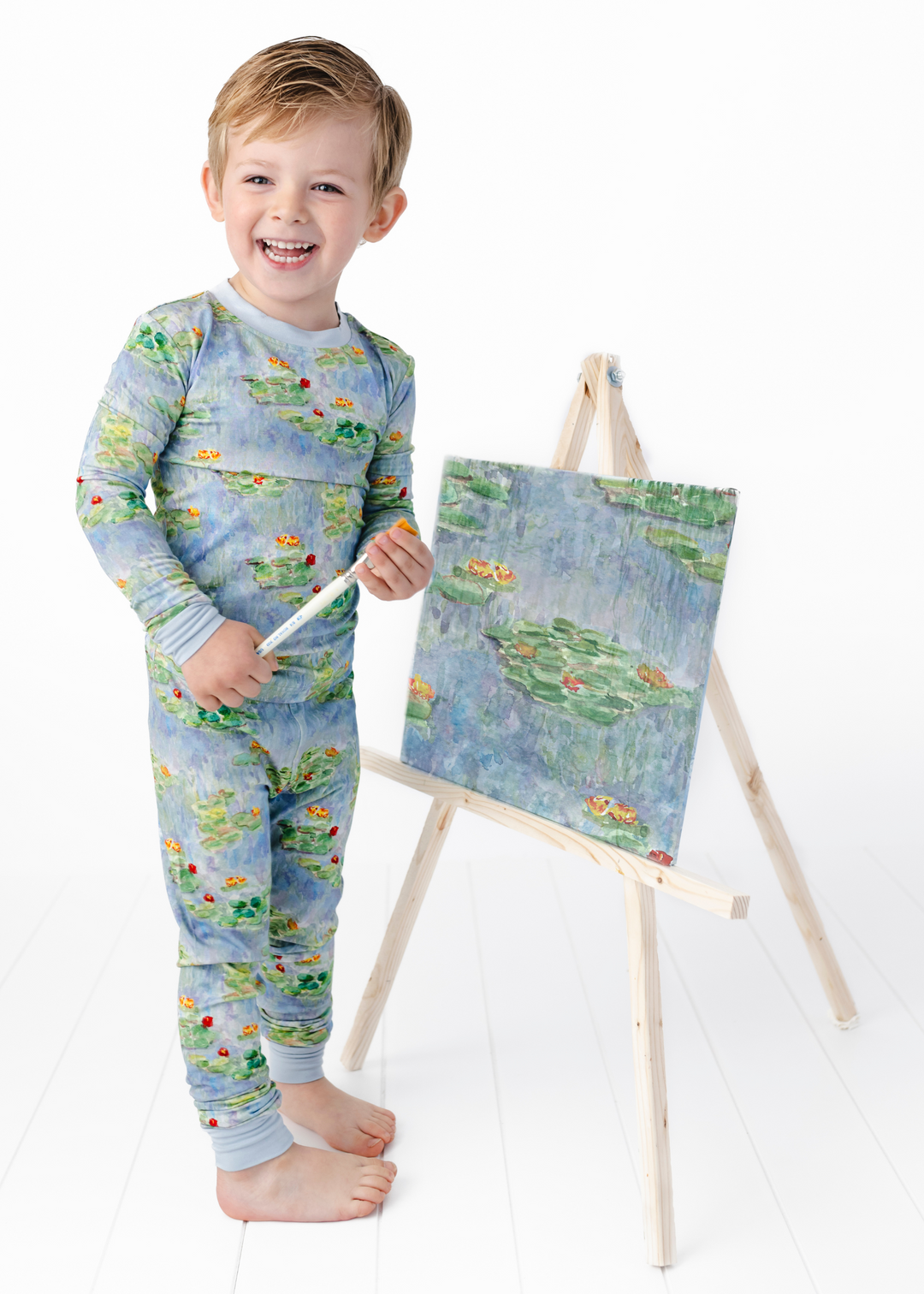 Water Lilies Bamboo Pajama Set