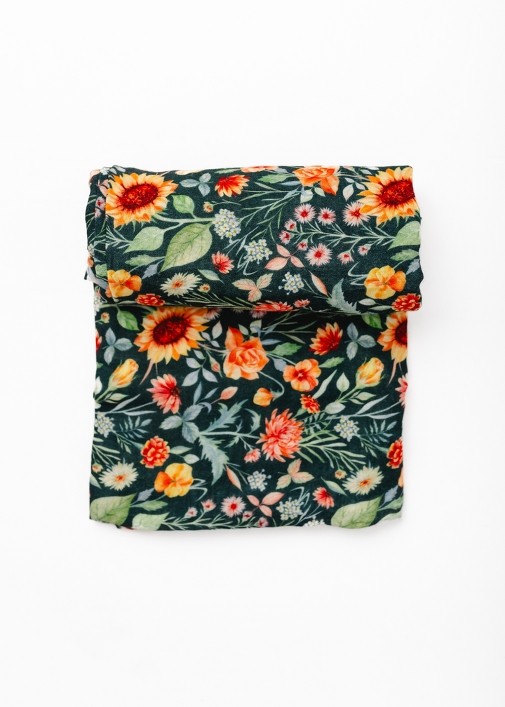 Flower Field Swaddle Blanket