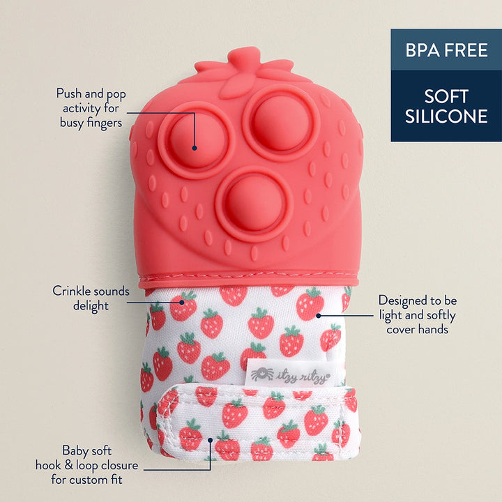 Teething Mitts- Strawberry or Carrot - Itzy Ritzy