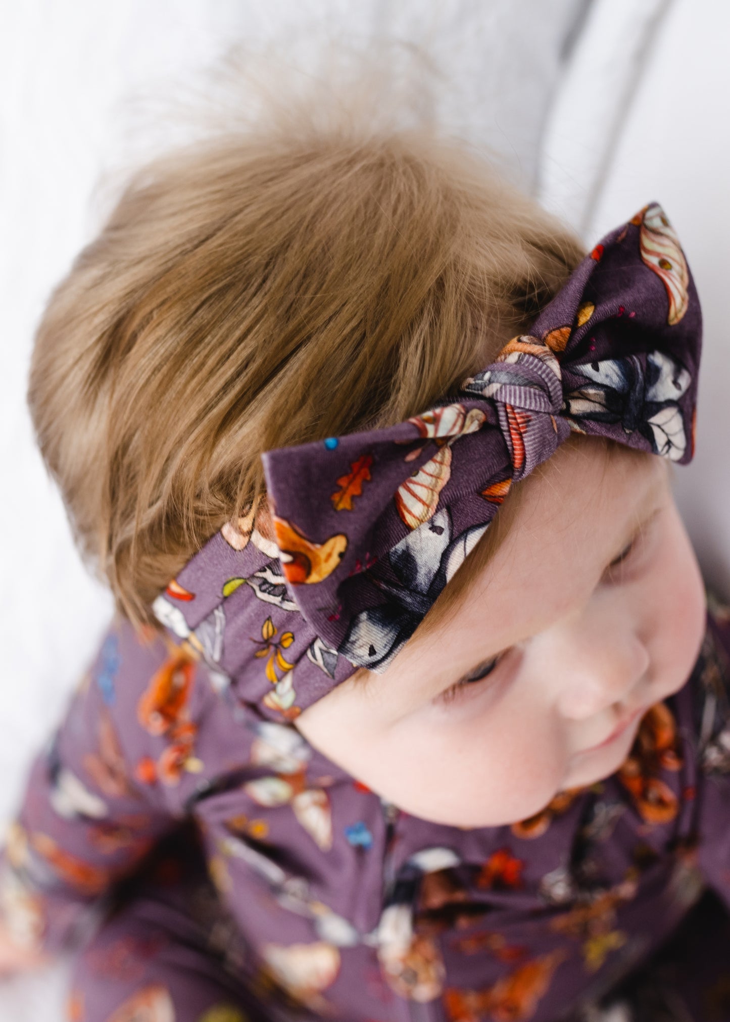 The Moths Plum Hair Bow