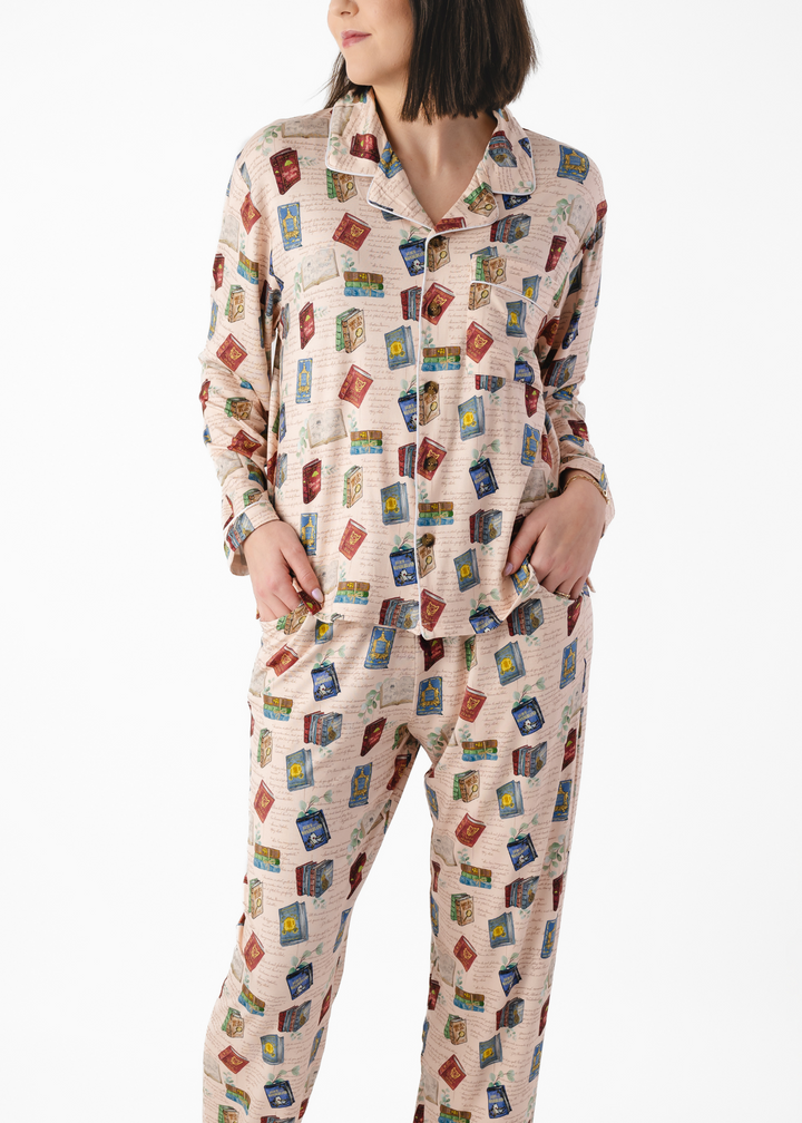 Classic Books Adult Bamboo Formal Pajama Lounge Set